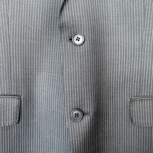 Calvin Klein 3 Piece Suit - Dark Grey Pinstripe - Picture 2 of 12